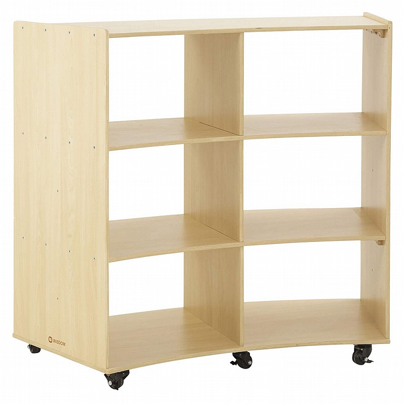 Bright Beginnings Mobile 3 Shelf Curved Bookcases - Education