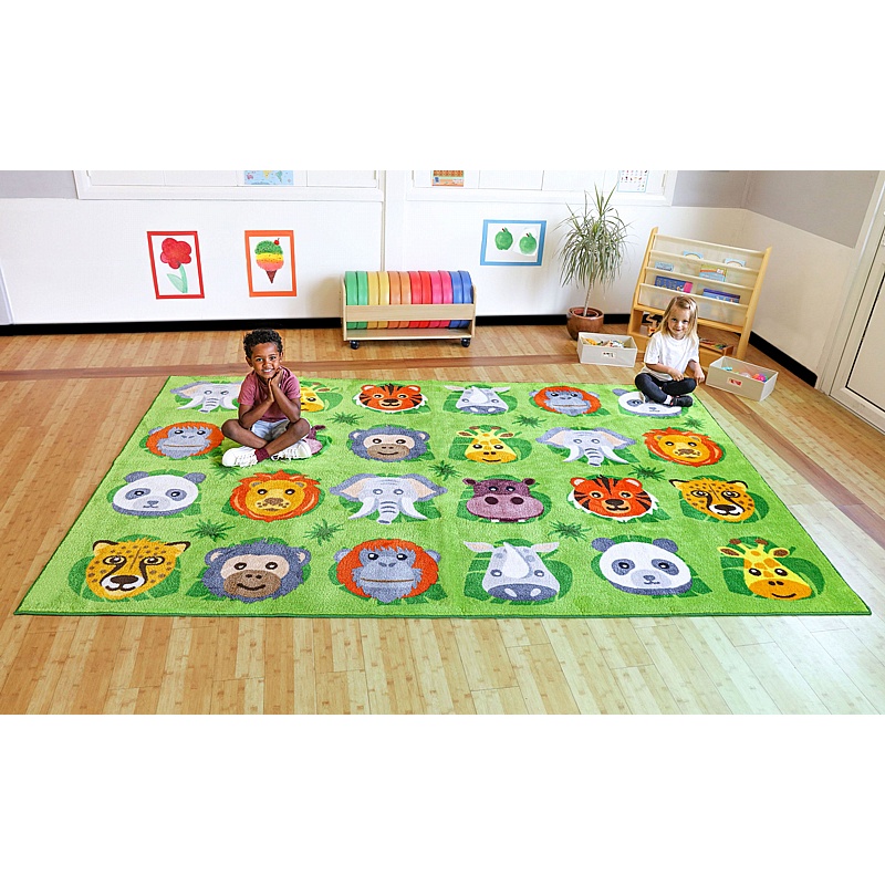 Zoo Conservation Rectangular Placement Carpet - Education