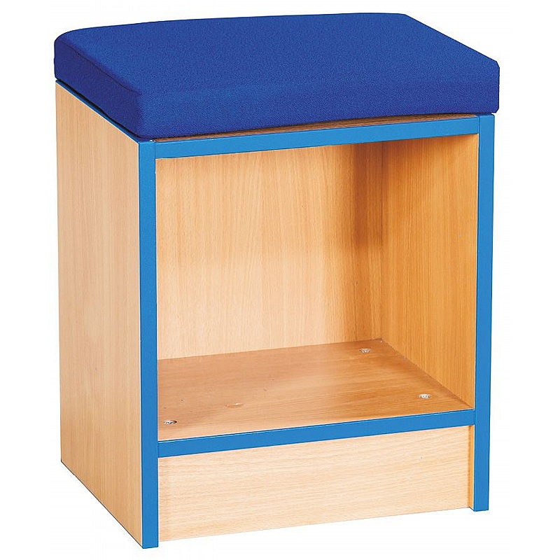 Folio Premium Library Book Storage Bench with Upholstered Seat - Education