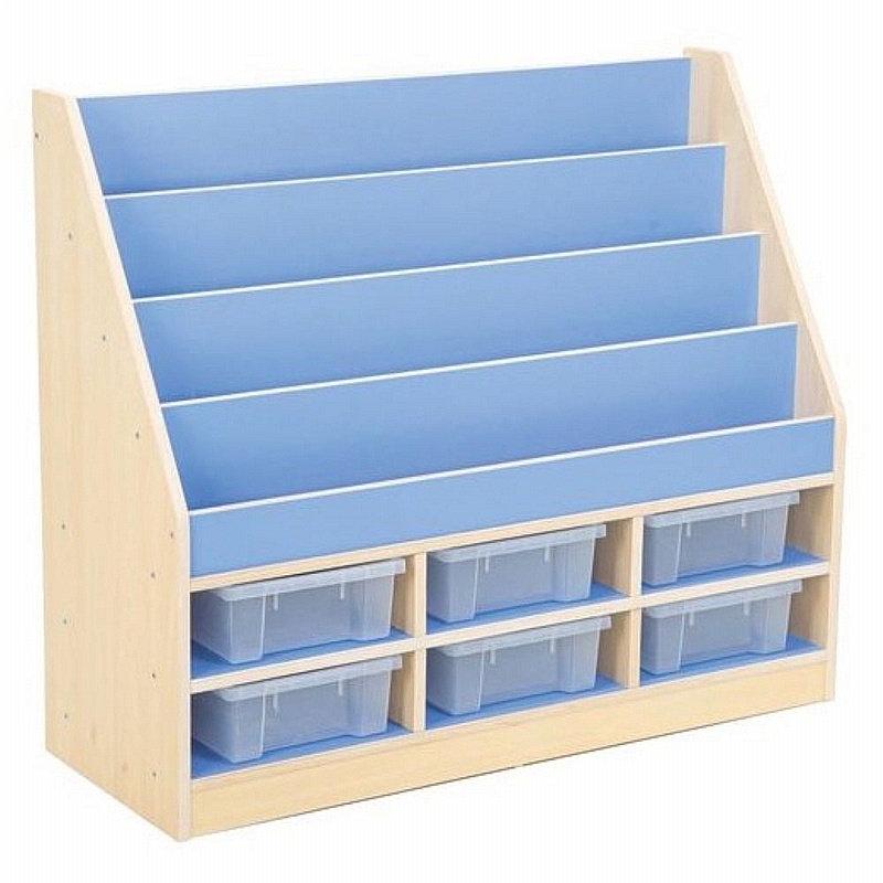 Wisdom Pastel Nursery and Library Bookcase and Tray Storage - Education