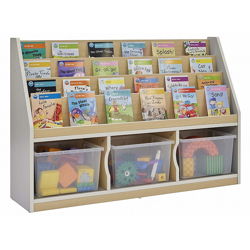 Modern Thrifty Nursery and Library Bookcase and Tray Storage - Education