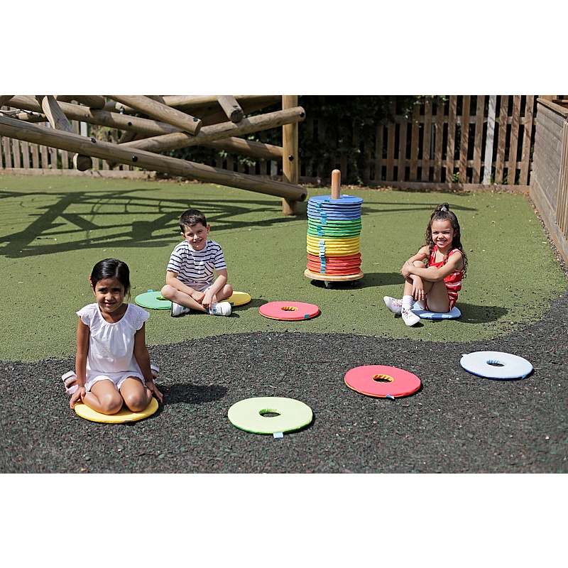 Rainbow Circular Mats & Donut Trolley - Education
