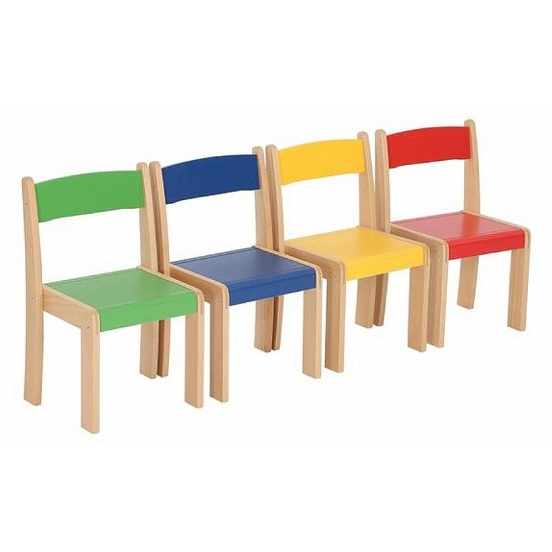 Zona Beechwood Colourful Nursery and Pre School Chairs - Pack of 4 - Education