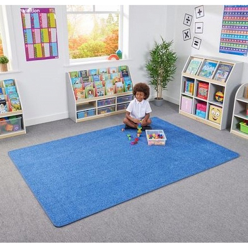 Solid Rectangular Placement Carpet - Education