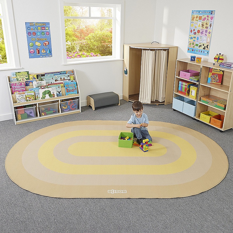 Runaway Oval Placement Carpet - Education
