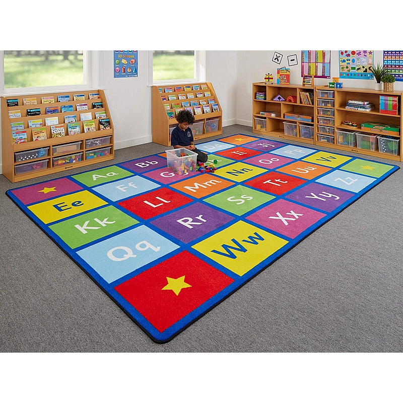 Large Alphabet Rectangular Placement Carpet - Education