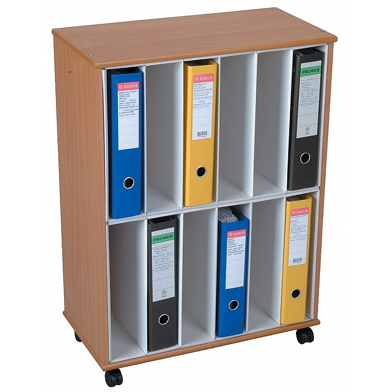 Beech 12 Section Mobile Lever Arch Unit - Education
