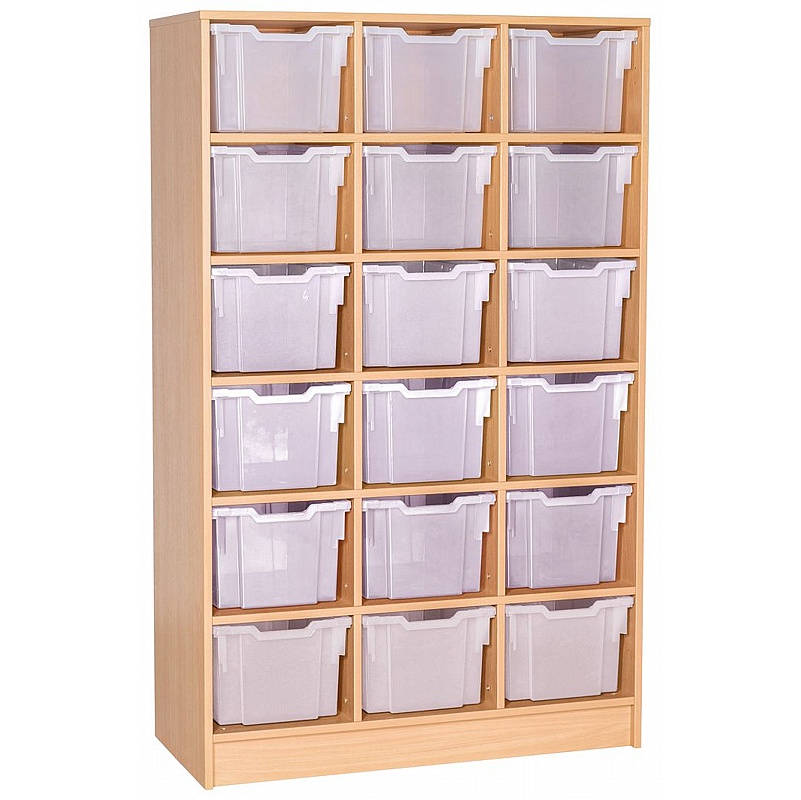 Veste Triple Column 18 Extra Deep Tray Uniform Storage - Education