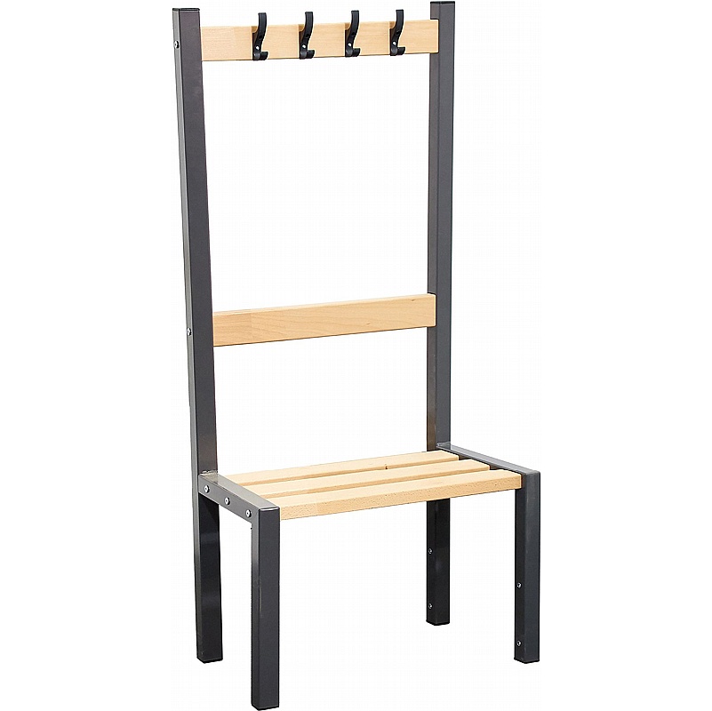 Veste Premium Single Sided Changing and Cloakroom Bench Seats with Hooks - Education
