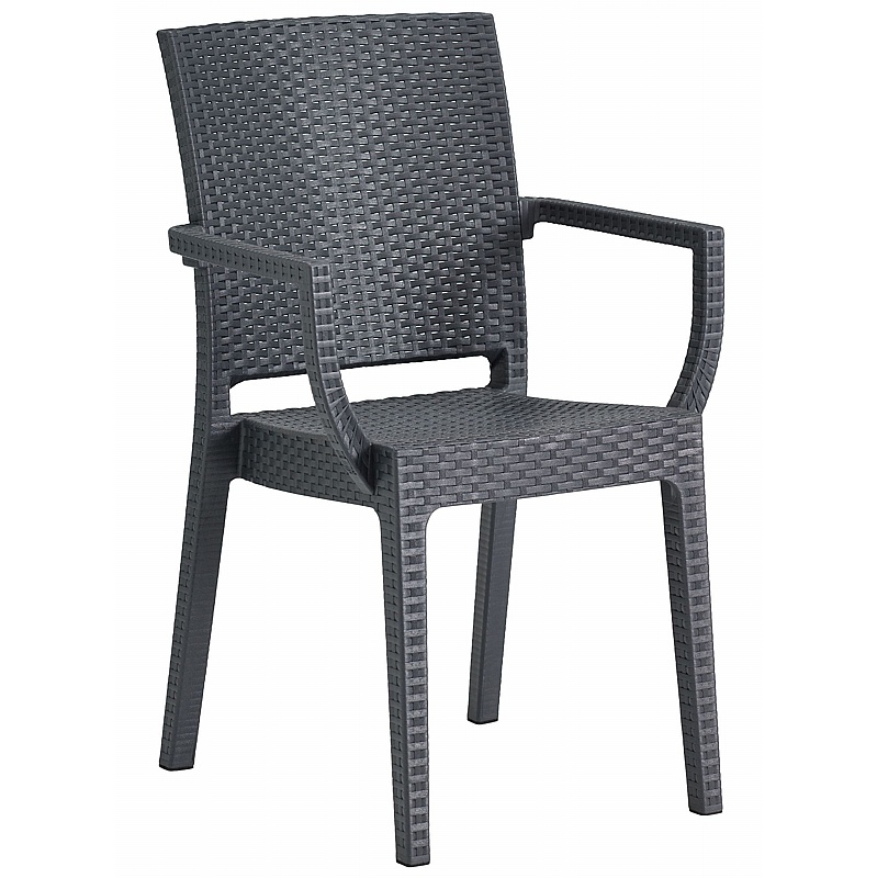 Canterbury Rattan Polypropylene Bistro Armchairs - Office Furniture