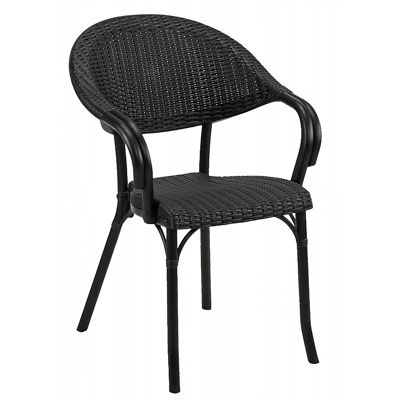 Paris Rattan Polypropylene Bistro Armchairs - Office Furniture