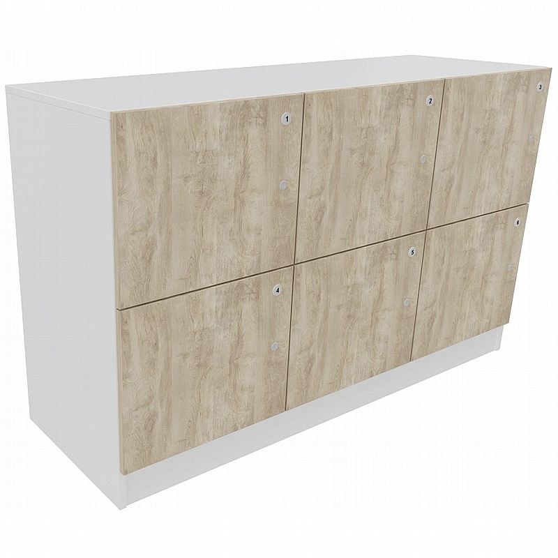 Unified Duo 6 Person Wooden Office Lockers - Office Furniture