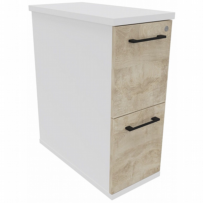 Unified Duo Narrow Desk High Pedestals - Office Furniture