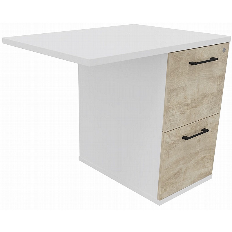 Unified Duo Rectangular Desk High Extension Pedestal - Office Furniture