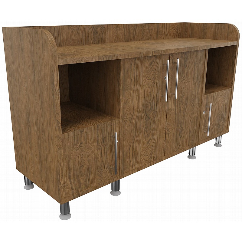 Unified Deluxe Boardroom 4 Door Combi Credenza Storage Unit - Office Furniture