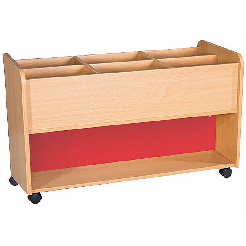 KubbyClass Mobile Library Book Trolley with Top Storage - Education