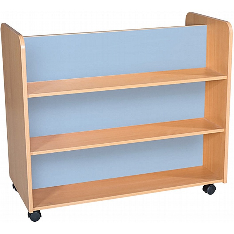 KubbyClass Mobile Library Double Sided Bookcase - Education
