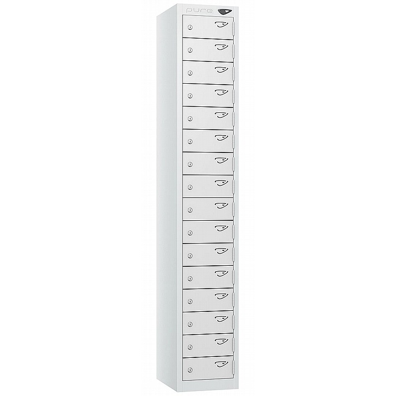 Pure Antibacterial 16 Door Personal Effects Locker with Cam Lock - Lockers & Cloakroom