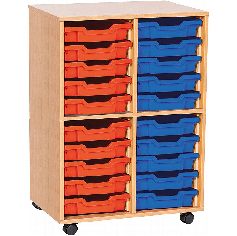 EduStore Double Column 20 Shallow Tray Storage - Education