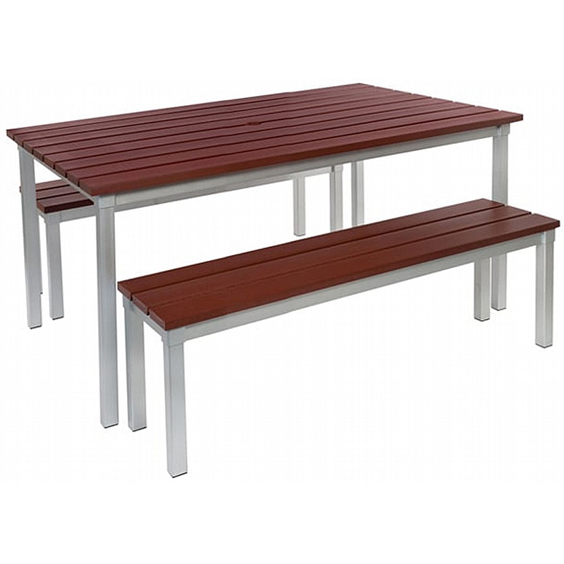 Gopak EnviroEco Rectangular Outdoor Picnic and Dining Bundle - Office Furniture