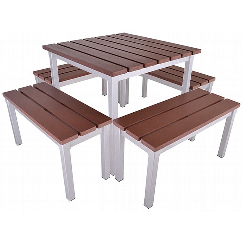 Gopak EnviroEco Square Outdoor Picnic and Dining Bundle - Office Furniture
