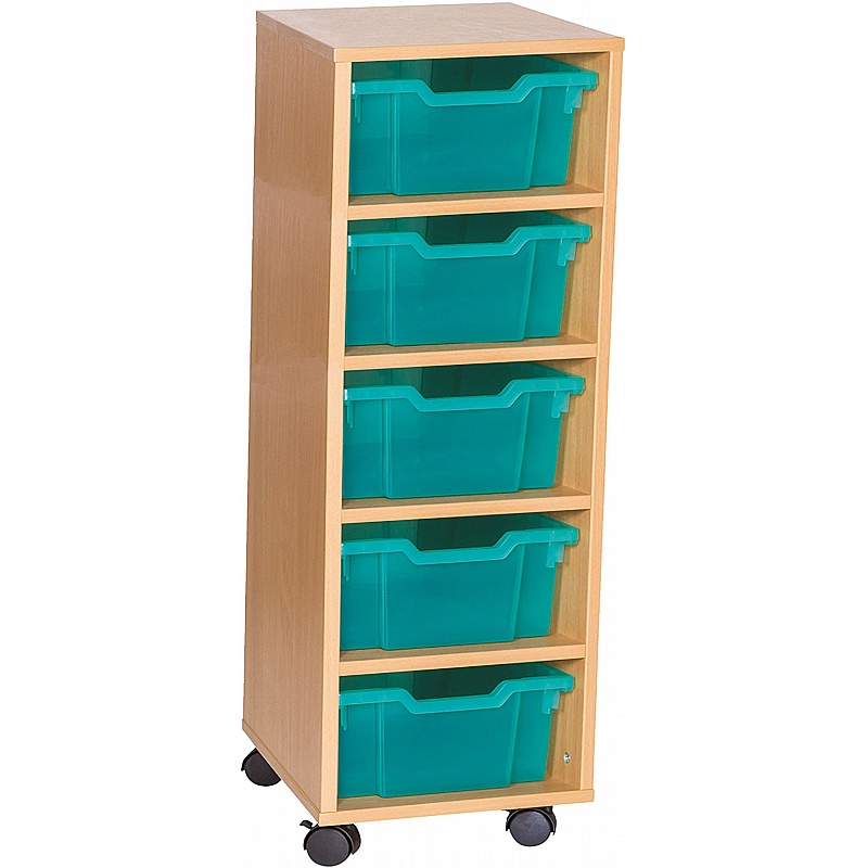 EduStore Single Column 5 Deep Tray Storage - Education