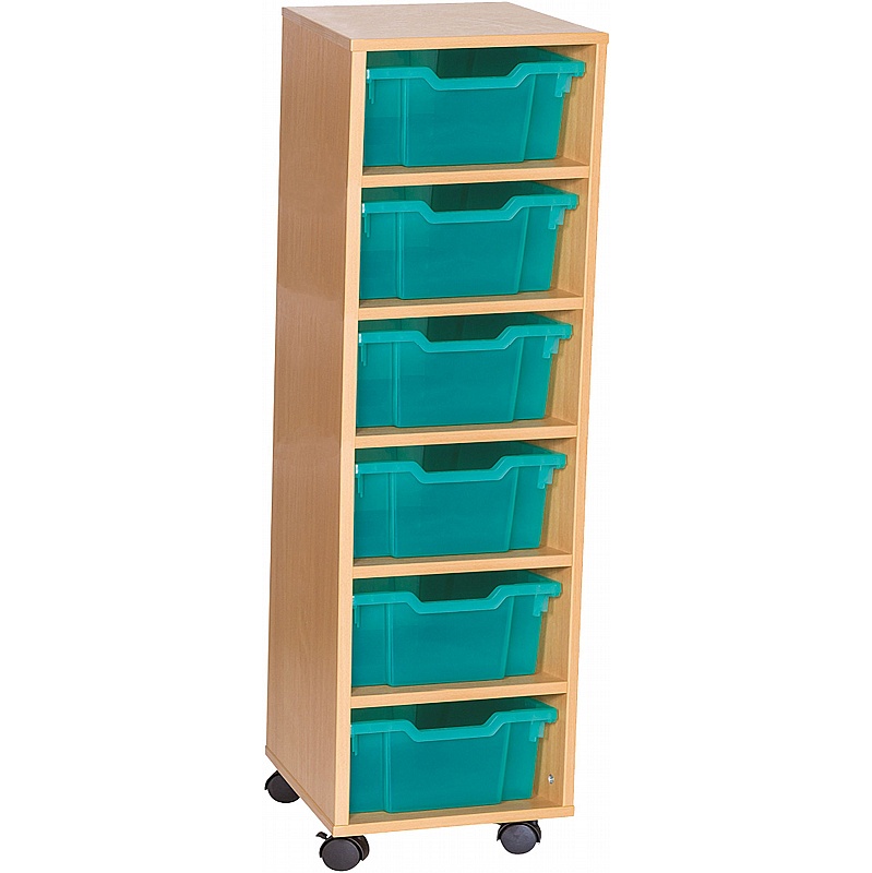 EduStore Single Column 6 Deep Tray Storage - Education