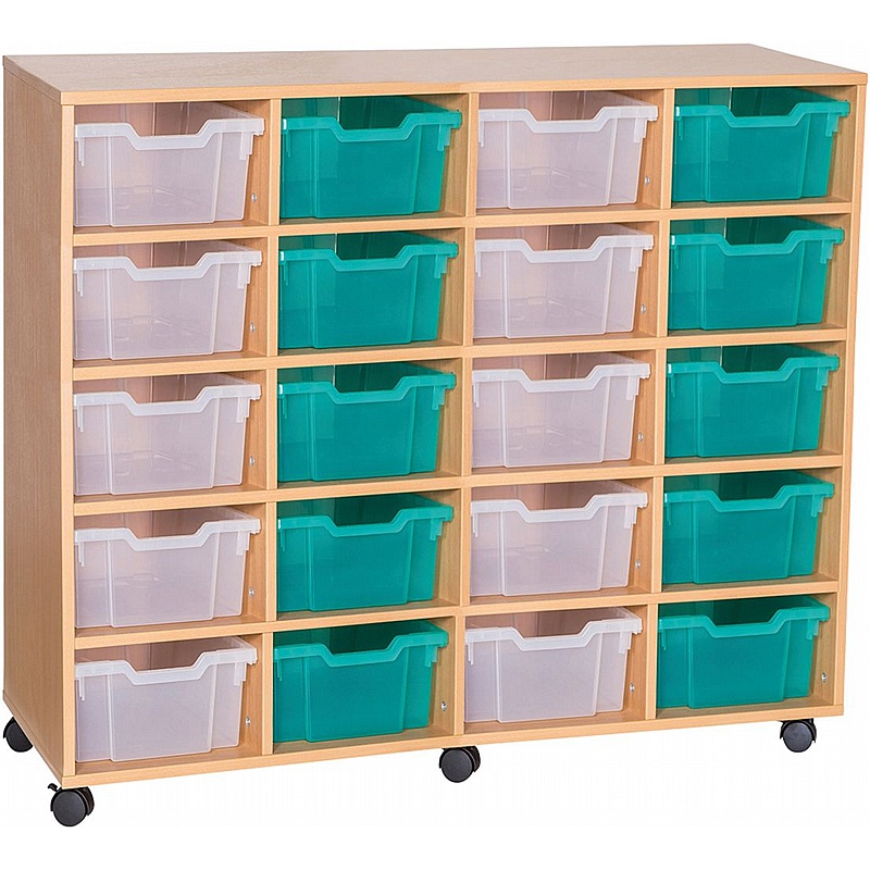 EduStore Quad Column 20 Deep Tray Storage - Education