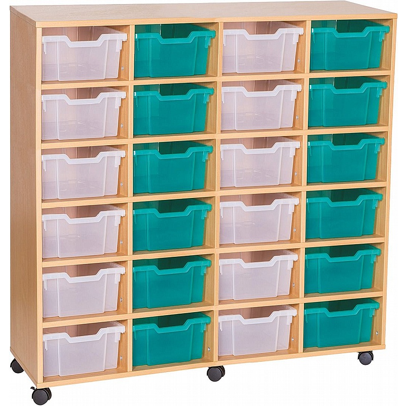 EduStore Quad Column 24 Deep Tray Storage - Education