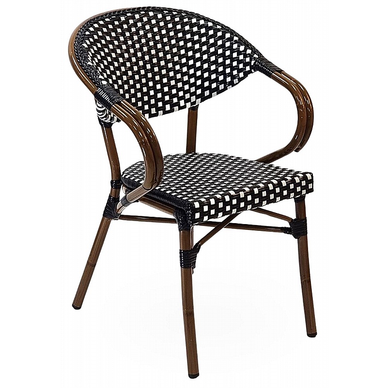 Luxe Wicker Polypropylene Bistro Armchairs - Office Furniture