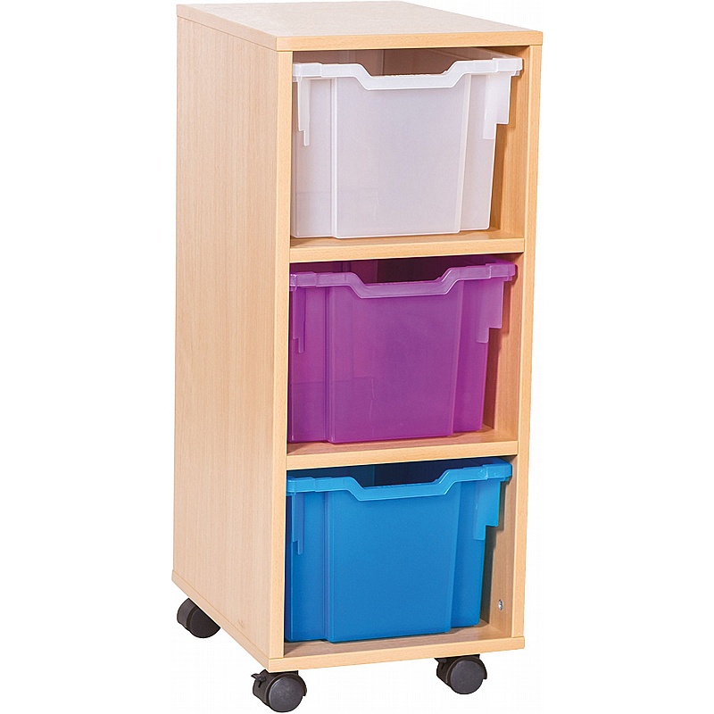 EduStore Single Column 3 Extra Deep Tray Storage - Education