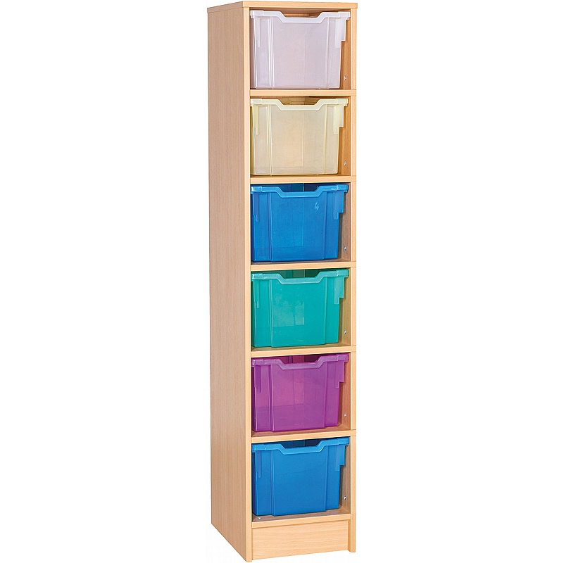 EduStore Static Single Column 6 Extra Deep Tray Storage - Education