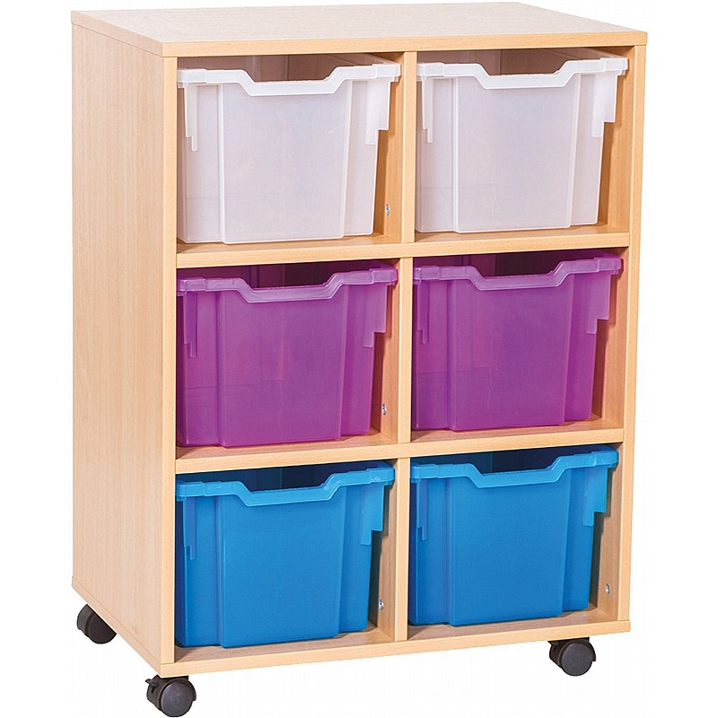 EduStore Double Column 6 Extra Deep Tray Storage - Education