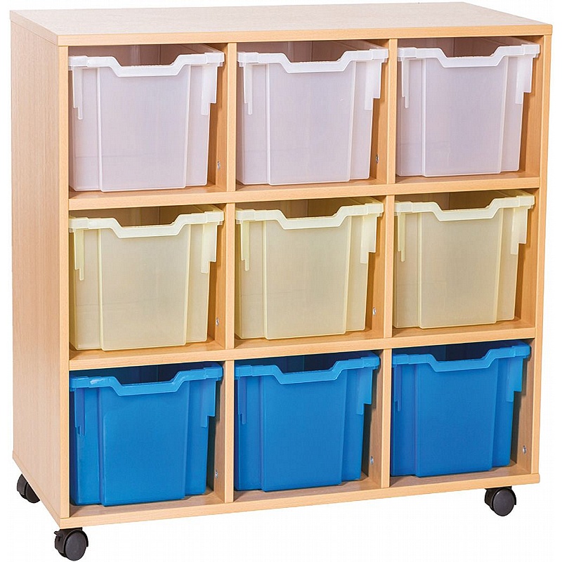 EduStore Triple Column 9 Extra Deep Tray Storage - Education