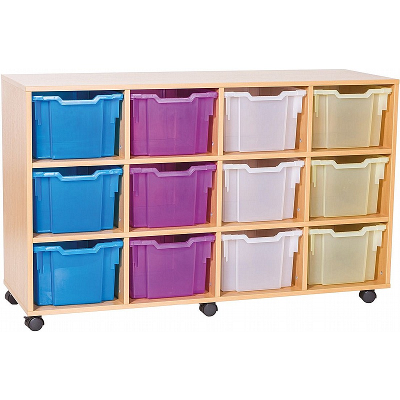 EduStore Quad Column 12 Extra Deep Tray Storage - Education