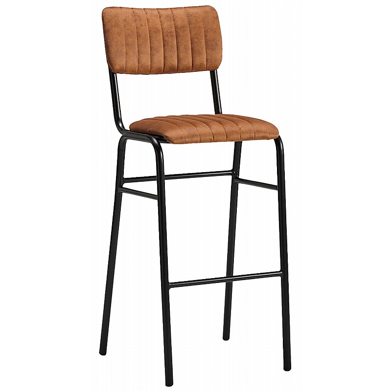 Bourbon Faux Suede Breakout and Canteen Bar Stools - Office Furniture