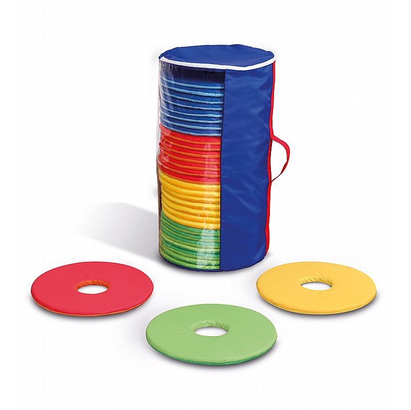 Rainbow Circular Mats Set of 32 with Holdall - Education