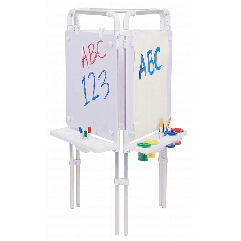 Eazy Outdoor Drywipe Whiteboard 3 Sided Easels - Education