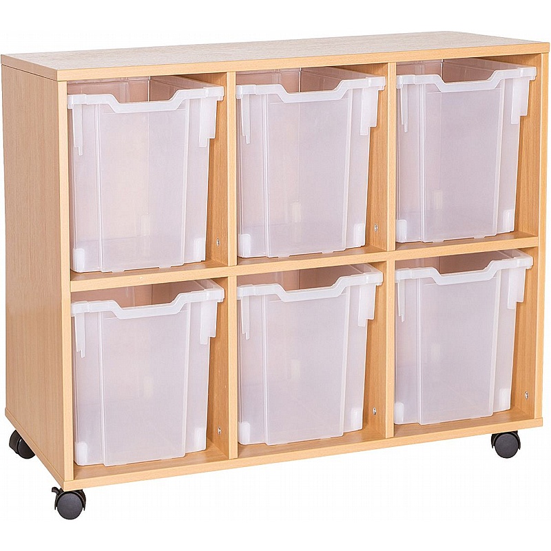 EduStore Triple Column 6 Jumbo Tray Storage - Education