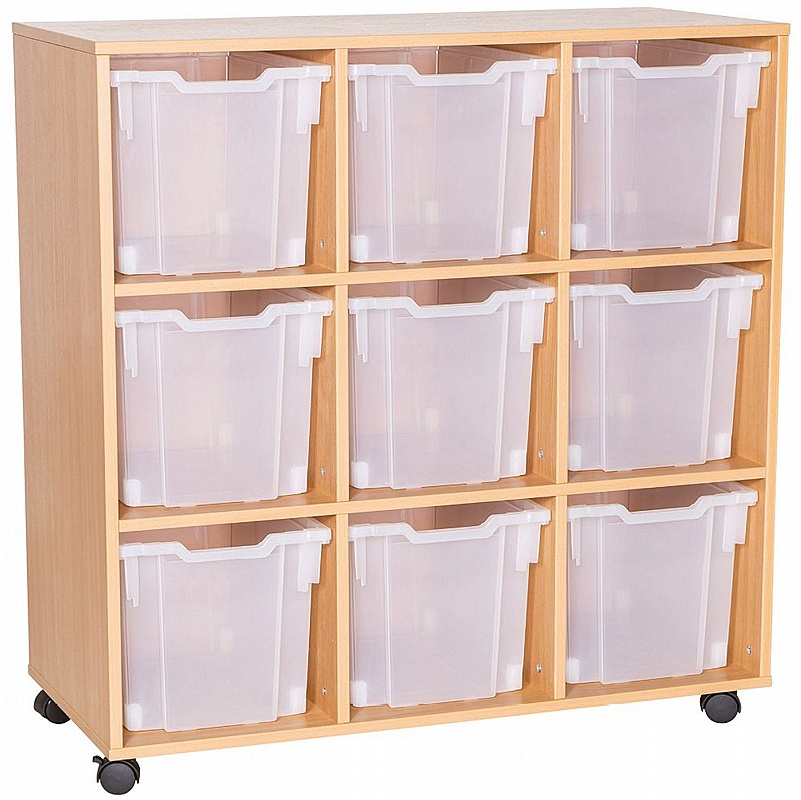 EduStore Triple Column 9 Jumbo Tray Storage - Education
