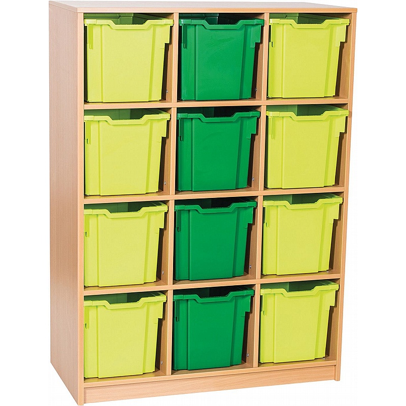 EduStore Static Triple Column 12 Jumbo Tray Storage - Education
