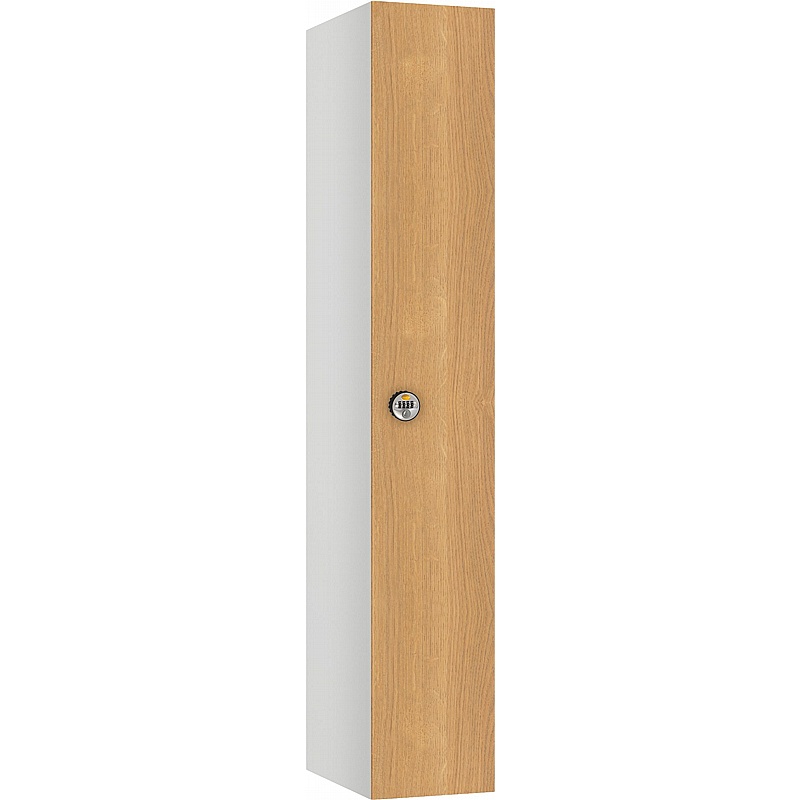 Pure Shield Antibacterial SGL Wood Effect Door Lockers with Manual Combination Lock - Lockers & Cloakroom