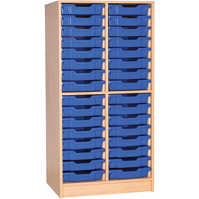 EduStore Double Column 32 Shallow Tray Tall Storage - Education