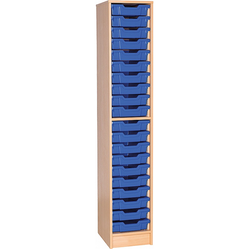 EduStore Single Column 20 Shallow Tray Tall Storage - Education