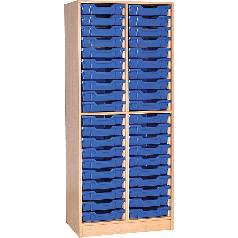 EduStore Double Column 40 Shallow Tray Tall Storage - Education
