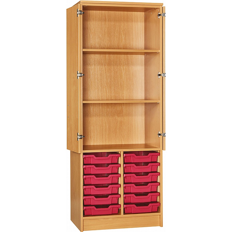 EduStore 12 Shallow Tray Open Combination Cupboards - Education