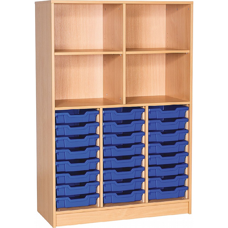 EduStore Triple Column 24 Shallow Tray Combination Storage - Education