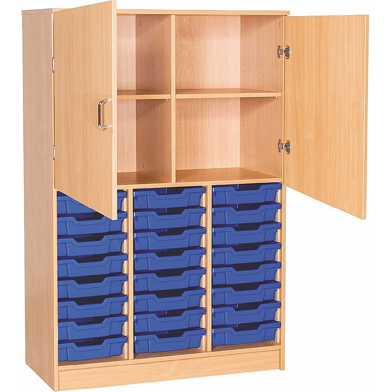EduStore Triple Column 24 Shallow Tray Open Combination Cupboards - Education