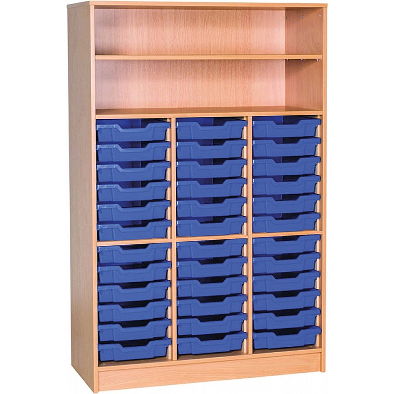 EduStore Triple Column 36 Shallow Tray Combination Storage - Education
