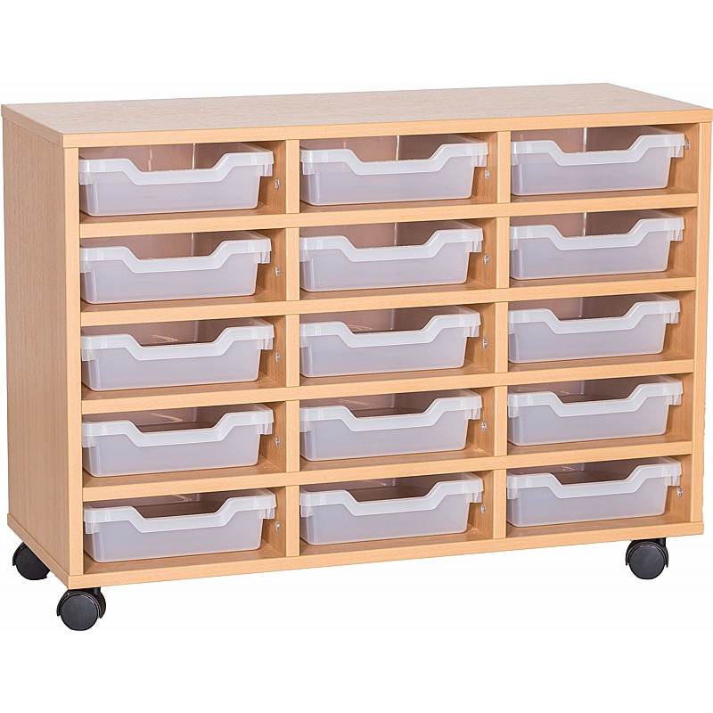 Cubby Triple Column 15 Shallow Tray Storage - Education